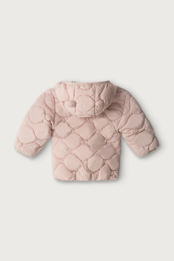 Коротка куртка дитяча United Colors of Benetton колір рожевий