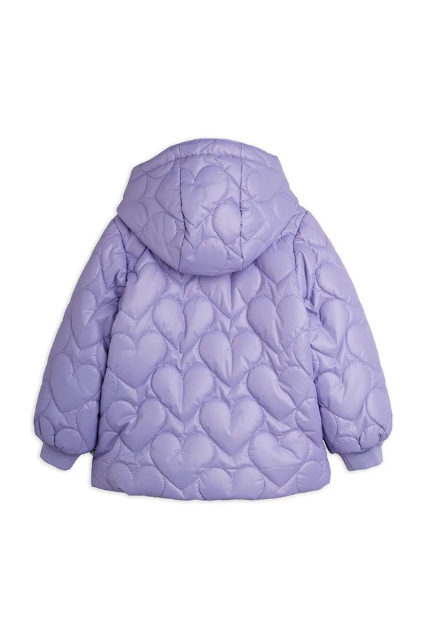 Стеганая куртка детская Mini Rodini цвет фиолетовый фото 2
