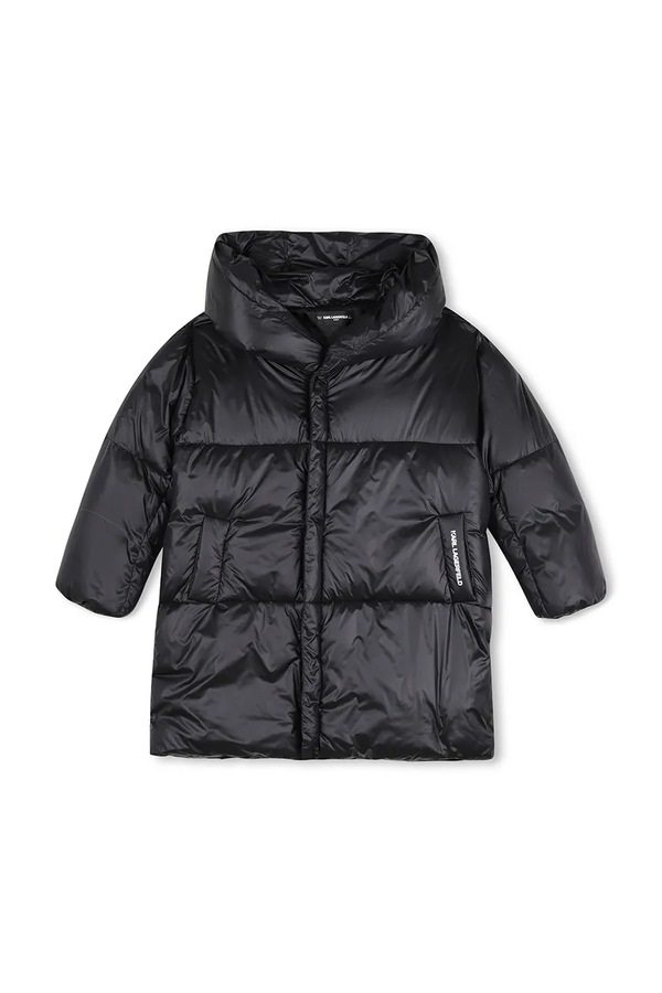 Стьобана куртка дитяча Karl Lagerfeld колір чорний фото 2