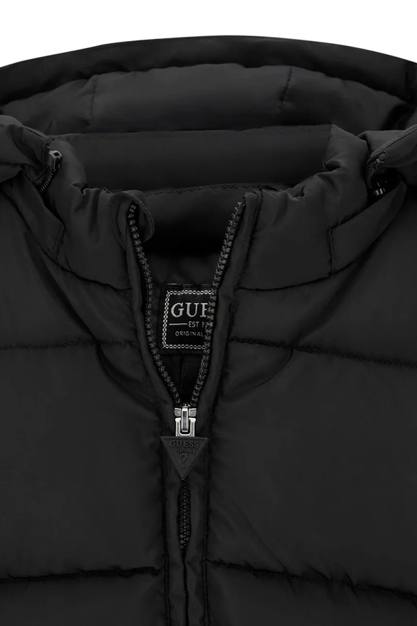Стьобана куртка дитяча Guess колір чорний фото 2