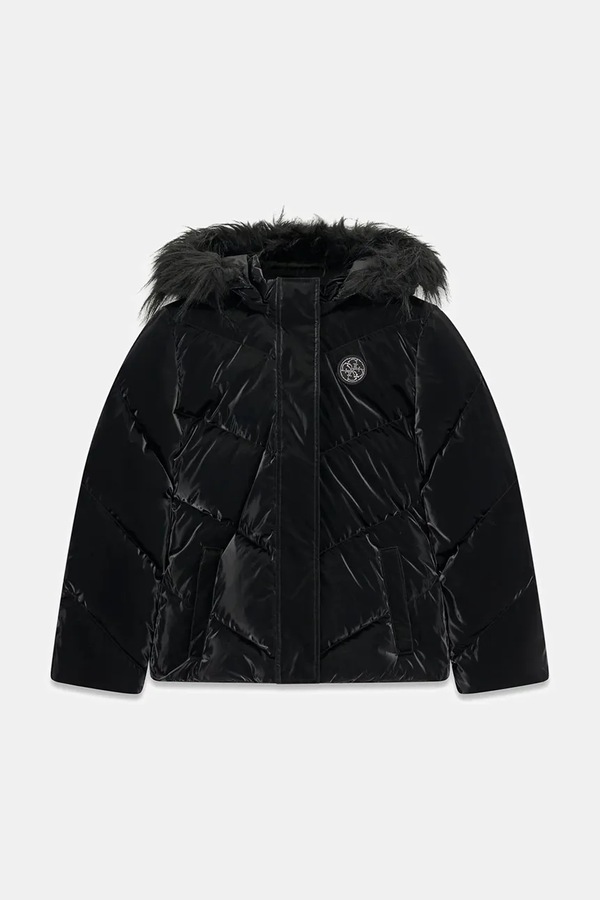 Зимова куртка дитяча Guess колір чорний