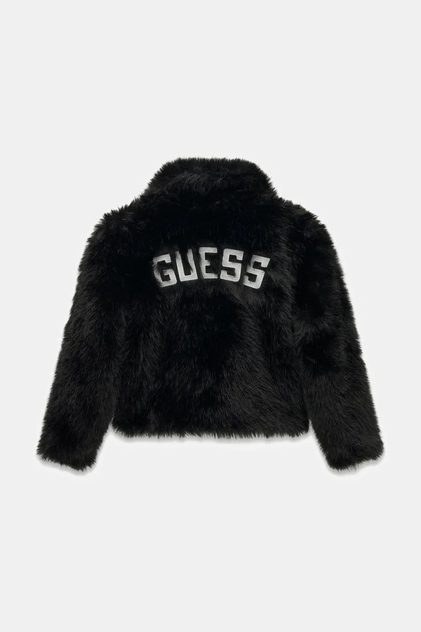 Коротка куртка дитяча Guess колір чорний фото 2