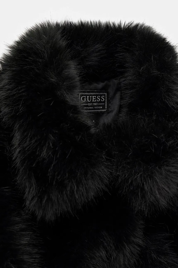 Коротка куртка дитяча Guess колір чорний фото 3