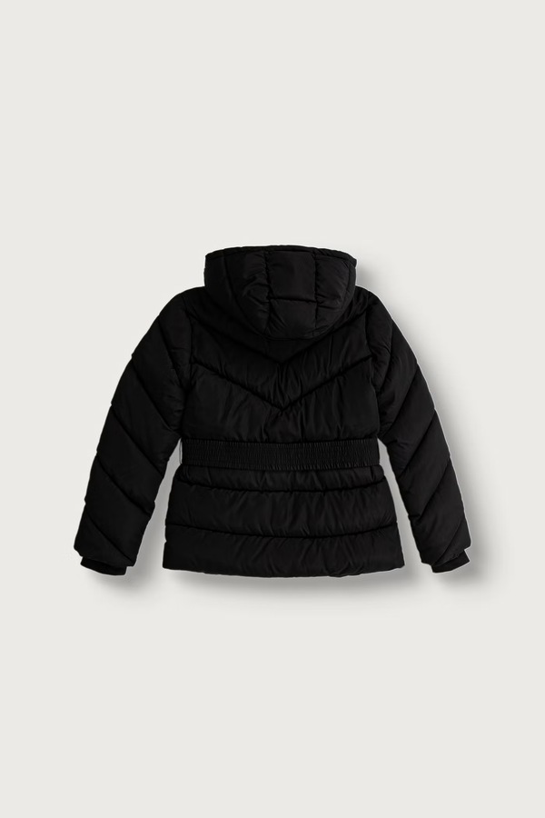 Стьобана куртка дитяча Guess колір чорний