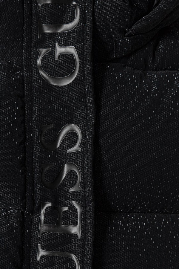 Стьобана куртка дитяча Guess колір чорний фото 2