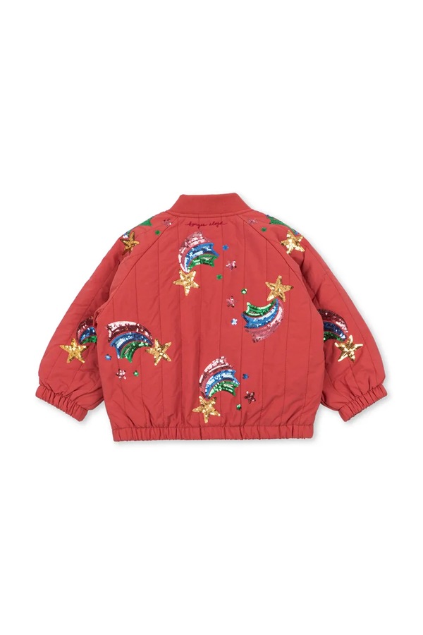Куртка-бомбер детская Konges Sløjd JUNO SEQUIN RAINBOW BOMBER JACKET цвет розовый фото 2
