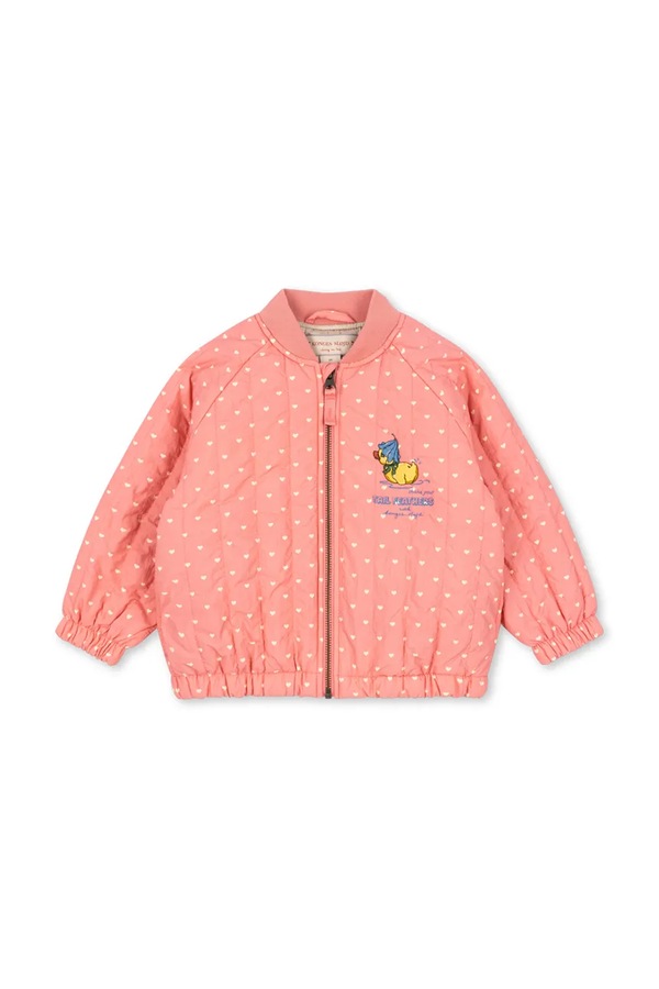 Куртка-бомбер детская Konges Sløjd JUNO DUCKLING PRINTED BOMBER JACKET цвет розовый