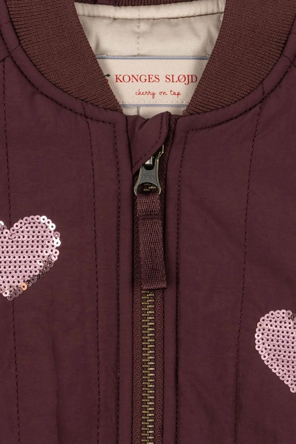 Куртка-бомбер дитяча Konges Sløjd JUNO SEQUIN BOMBER JACKET колір коричневий фото 3