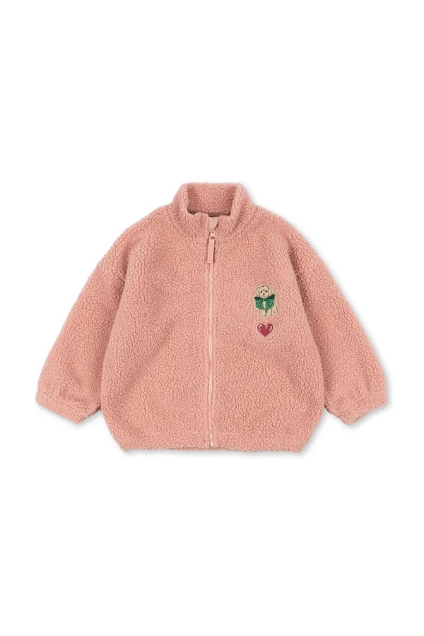 Куртка дитяча флісова Konges Sløjd JODY TEDDY JACKET GRS колір рожевий