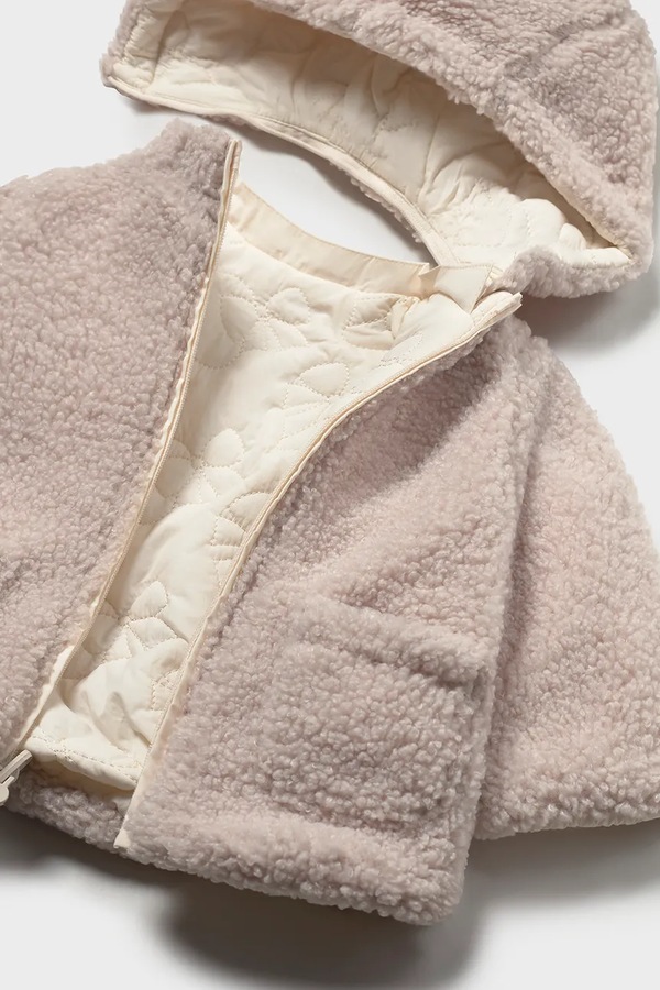 Двостороння куртка для немовлят Mayoral Newborn колір бежевий фото 4