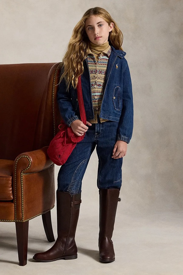 Джинсова куртка дитяча бавовняна Polo Ralph Lauren колір блакитний фото 3