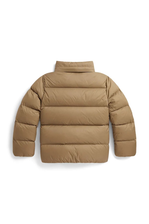 Пухова куртка дитяча Polo Ralph Lauren колір коричневий фото 2