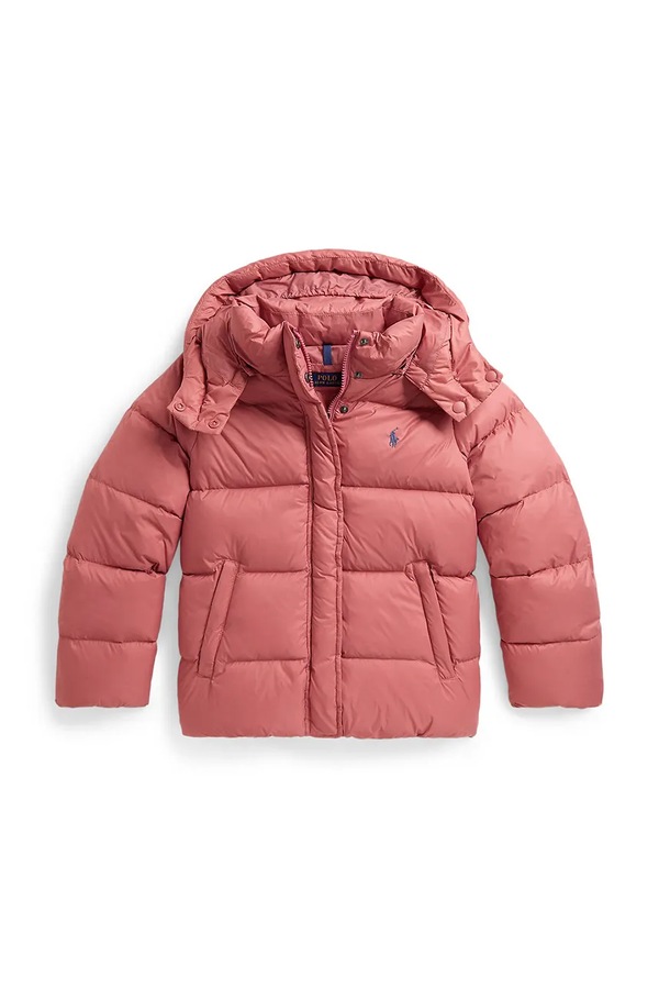 Стеганая куртка детская Polo Ralph Lauren цвет розовый