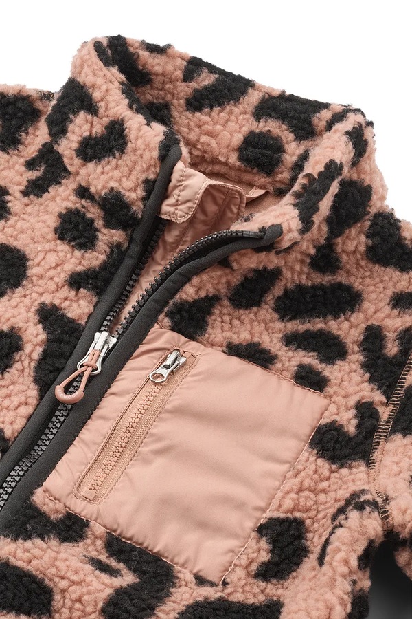 Коротка куртка дитяча Liewood Nolan Pile Jacket колір рожевий фото 3