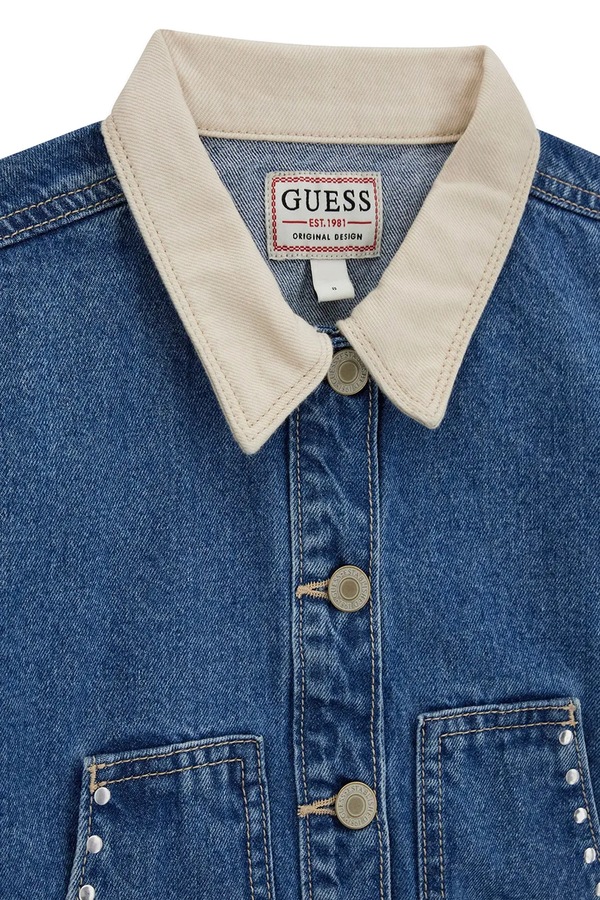 Куртка дитяча джинсова Guess колір блакитний фото 3