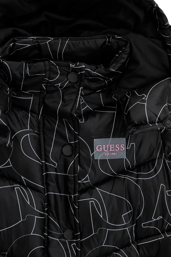 Стеганая куртка детская Guess цвет черный фото 2