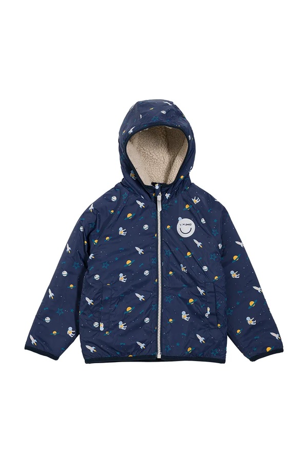 Двостороння дитяча куртка Viking Kids Play Reversible Pile Jacket колір темно-синій