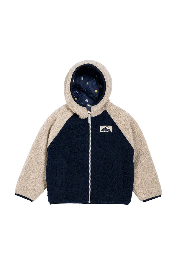 Двостороння дитяча куртка Viking Kids Play Reversible Pile Jacket колір темно-синій фото 2