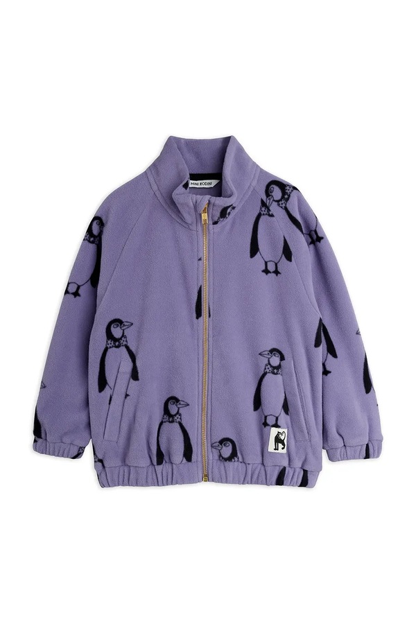 Куртка детская флисовая Mini Rodini Penguin цвет фиолетовый