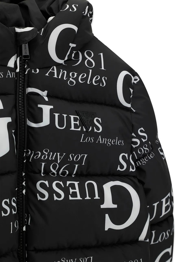 Стьобана куртка дитяча Guess колір чорний фото 2