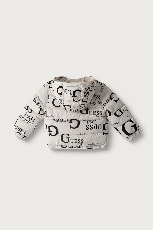 Стьобана куртка дитяча Guess колір бежевий