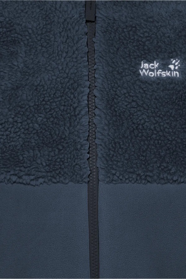 Безрукавка дитяча флісова Jack Wolfskin ICE CURL колір темно-синій фото 3