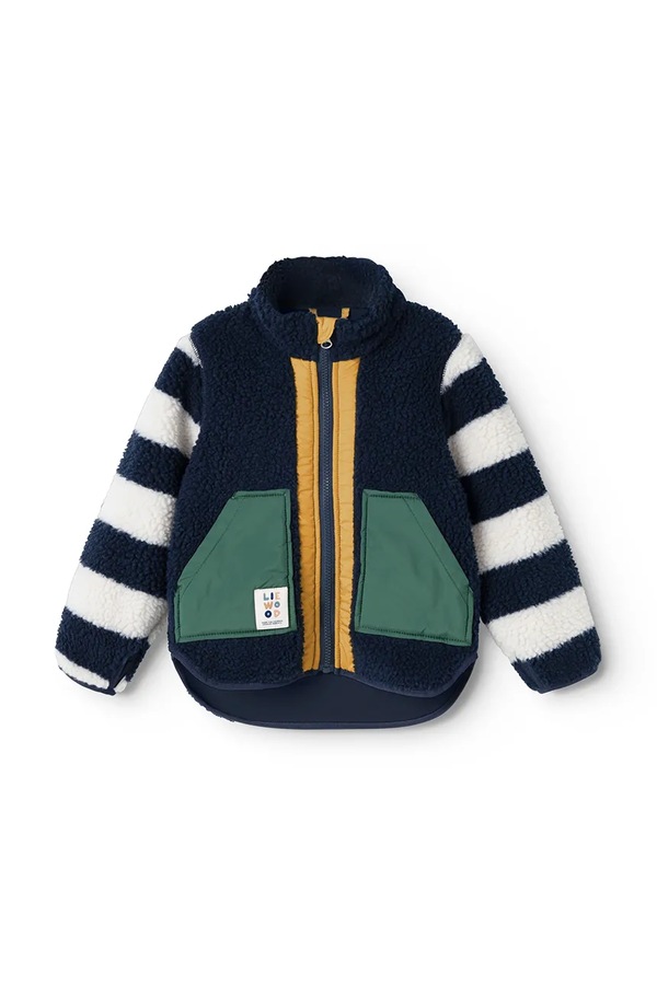 Куртка детская флисовая Liewood Noam Pile Jacket цвет темно-синий