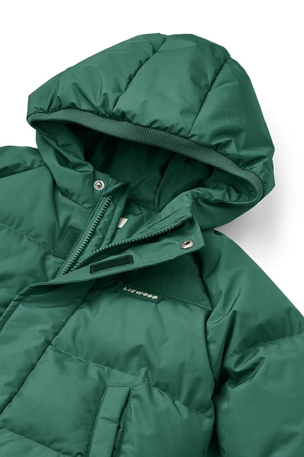 Пухова куртка дитяча Liewood Adelina Down Jacket колір зелений фото 2