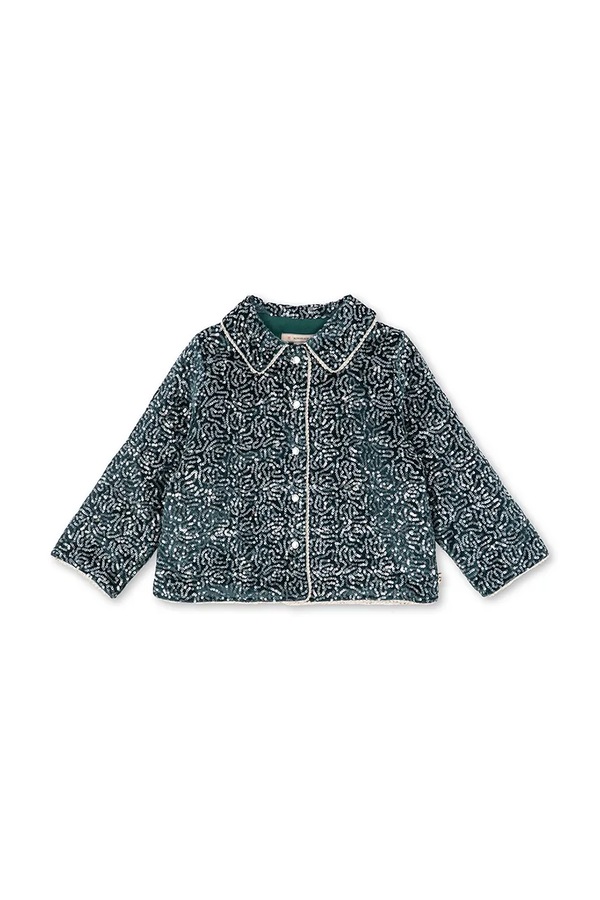 Куртка дитяча велюрова Konges Sløjd VIOLA JACKET колір блакитний фото 2