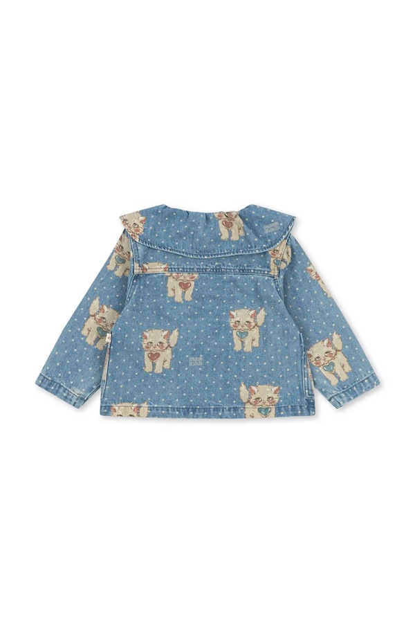 Куртка дитяча бавовняна Konges Sløjd MAGOT COLLAR JACKET GOTS колір блакитний фото 3
