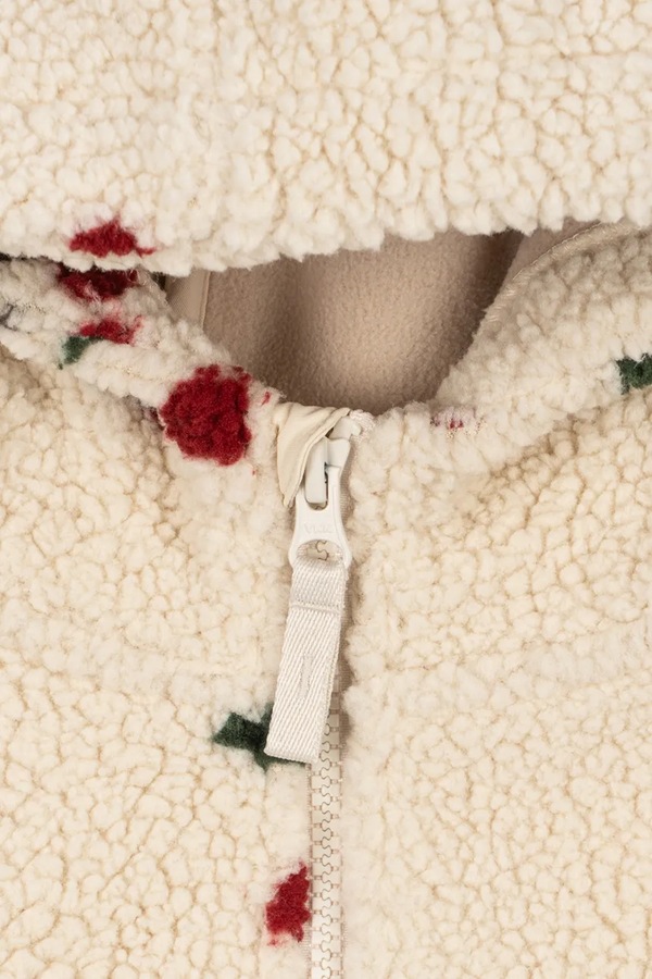 Куртка дитяча Konges Sløjd JODY TEDDY HOODIE GRS колір бежевий фото 3