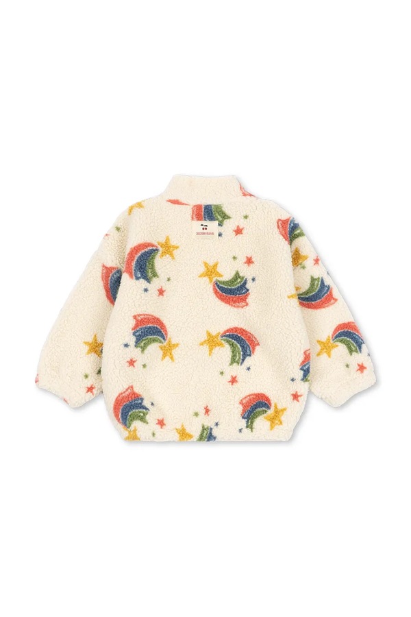 Куртка дитяча флісова Konges Sløjd JODY TEDDY HALF ZIP GRS колір бежевий фото 2