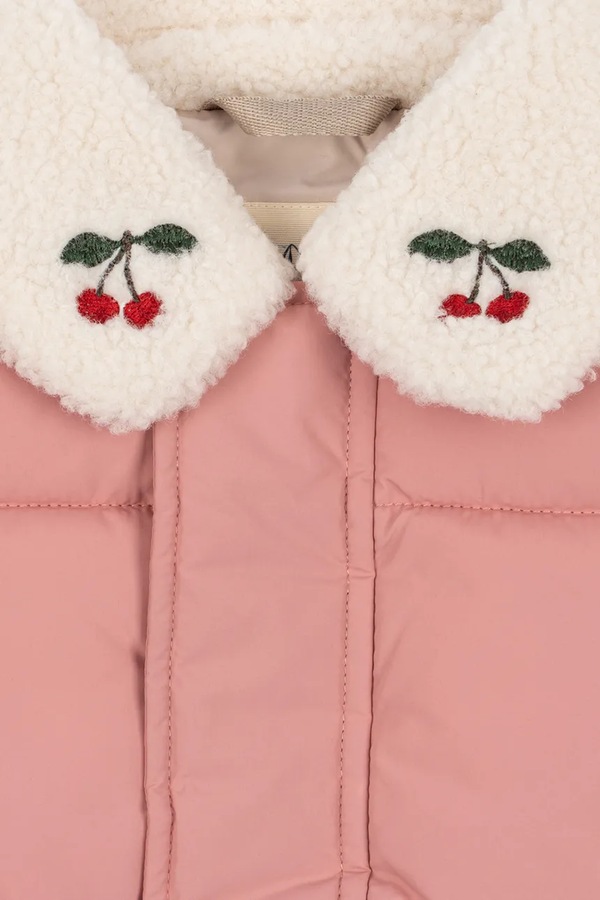 Стьобана куртка дитяча Konges Sløjd ALPI COLLAR JACKET GRS колір рожевий фото 3