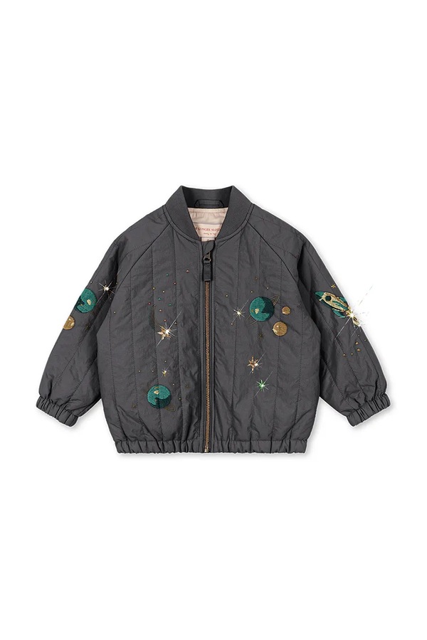 Куртка-бомбер дитяча Konges Sløjd JUNO SEQUIN BOMBER JACKET колір сірий