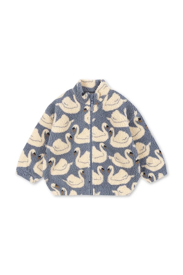 Куртка дитяча флісова Konges Sløjd JODY TEDDY JACKET GRS колір блакитний