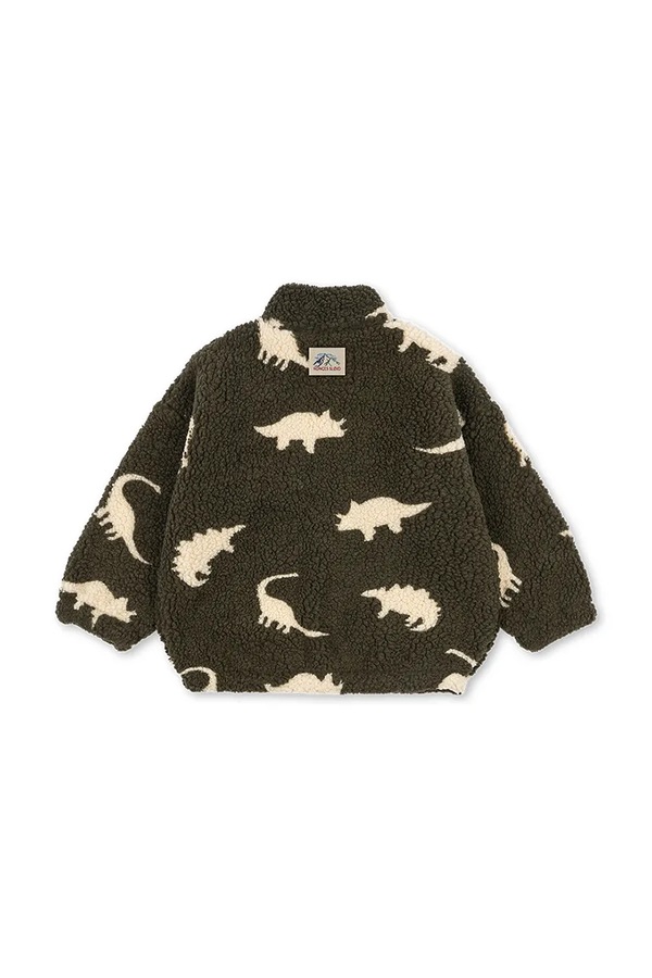 Куртка дитяча флісова Konges Sløjd JODY TEDDY JACKET GRS колір зелений фото 2