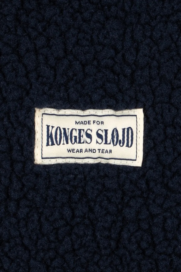 Куртка дитяча флісова Konges Sløjd JODY SOLID TEDDY JACKET GRS колір темно-синій фото 4