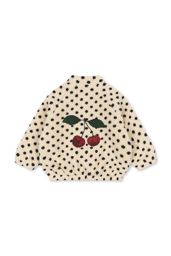 Куртка дитяча флісова Konges Sløjd JODY EMBROIDERY TEDDY JACKET GRS колір бежевий фото 2