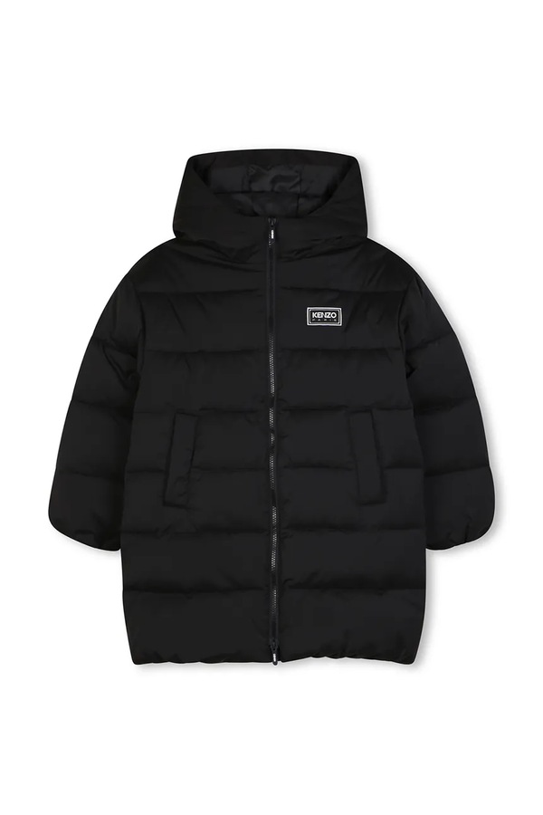 Пухова куртка дитяча Kenzo Kids колір чорний