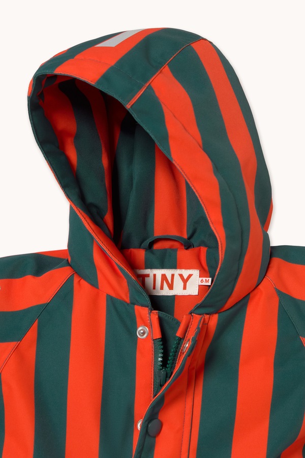 Зимовий комбінезон для немовлят Tinycottons RED STRIPES SNOW ONE-PIECE колір червоний фото 3