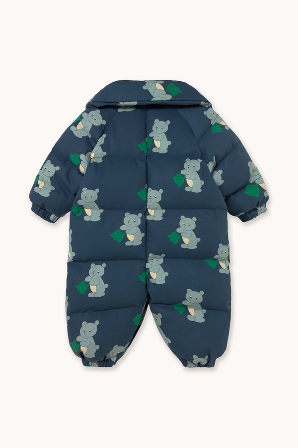Комбінезон для немовлят з бавовною Tinycottons BEARS PADDED OVERALL колір темно-синій фото 2