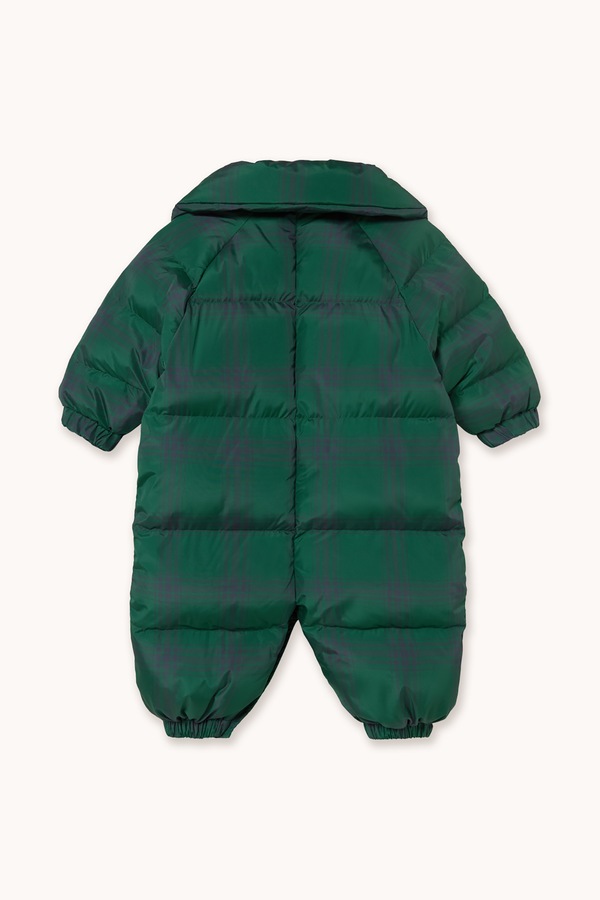 Комбінезон для немовлят Tinycottons GREEN CHECK PADDED OVERALL колір зелений фото 2