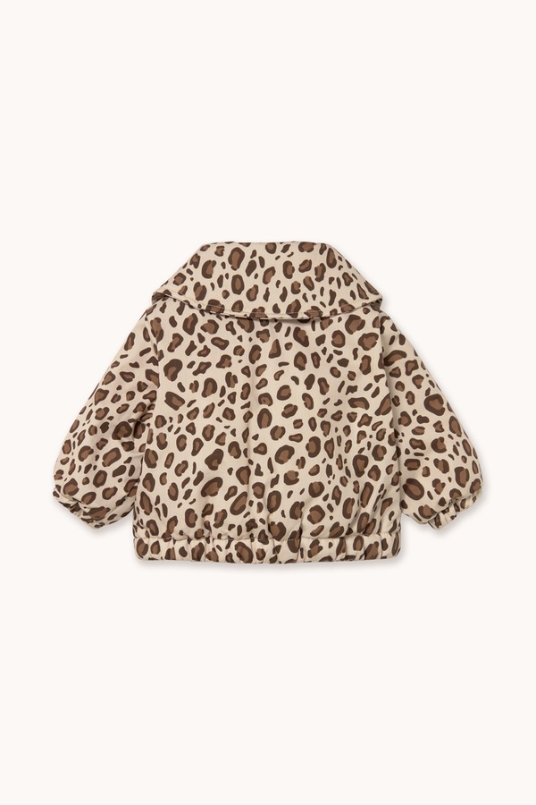 Куртка для немовлят з бавовною Tinycottons ANIMAL PRINT BABY PADDED JACKET колір бежевий фото 2