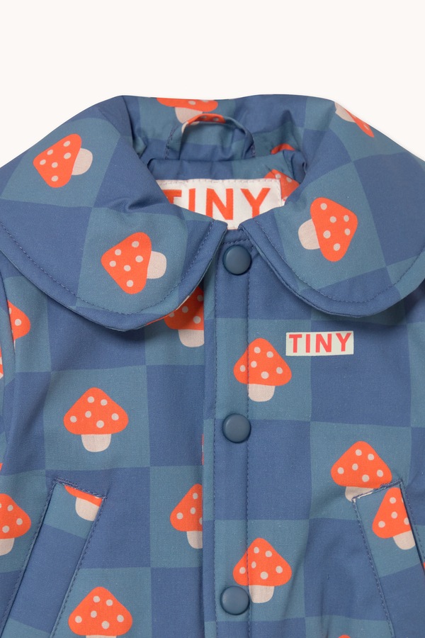 Куртка для немовлят з бавовною Tinycottons MUSHROOM BABY PADDED JACKET колір блакитний фото 3