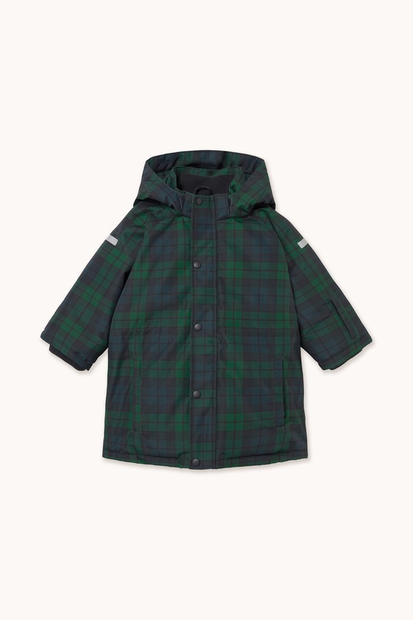 Зимова куртка дитяча Tinycottons CHECK SNOW JACKET колір зелений фото 2