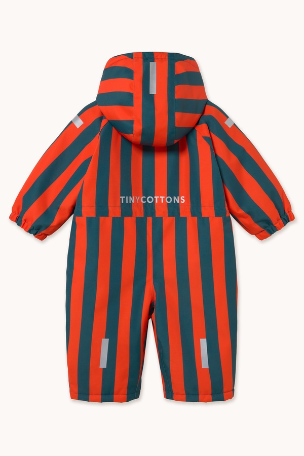 Зимовий комбінезон дитячий Tinycottons RED STRIPES SNOW ONE-PIECE колір червоний фото 2