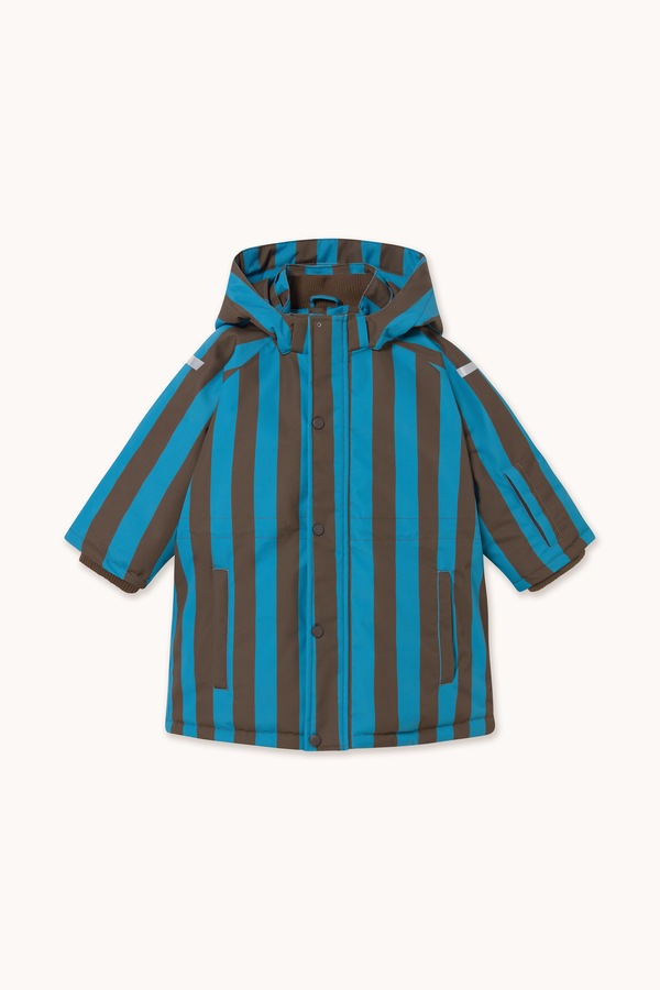 Зимова куртка дитяча Tinycottons BLUE STRIPES SNOW JACKET колір блакитний фото 2