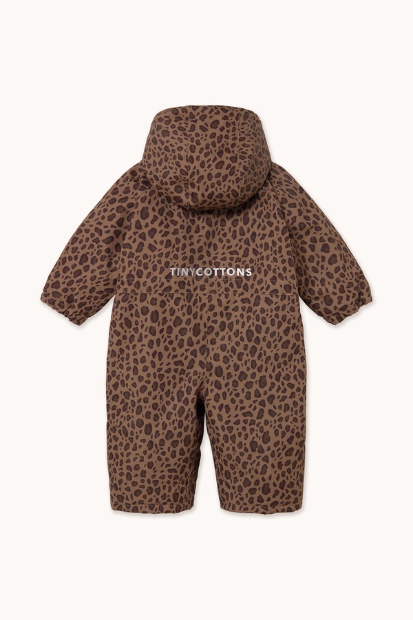 Зимовий комбінезон дитячий Tinycottons ANIMAL PRINT SNOW ONE-PIECE колір коричневий фото 2