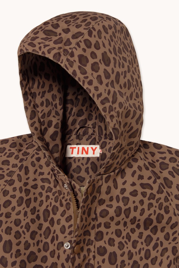 Зимовий комбінезон дитячий Tinycottons ANIMAL PRINT SNOW ONE-PIECE колір коричневий фото 3
