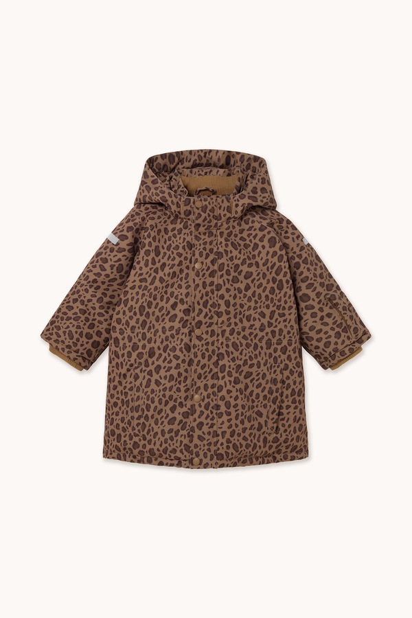 Зимова куртка дитяча Tinycottons ANIMAL PRINT SNOW JACKET колір коричневий фото 2